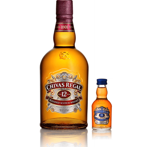 Kit-Whisky-Chivas-Regal-12-anos-1L---Whisky-Chivas-Regal-18-anos-50ml