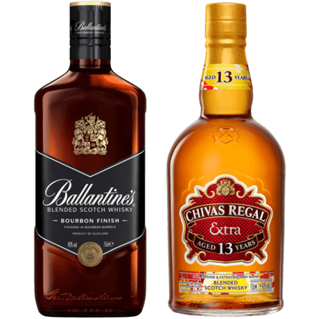 Kit-Whisky-Ballantine’s-Bourbon-750ml---Whisky-Chivas-Escoces-13-Years-750ml