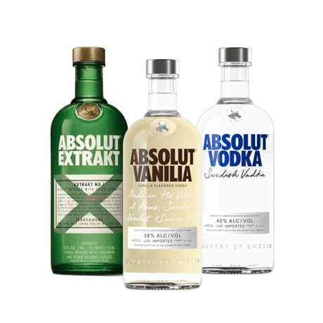 Kit-Vodka-Absolut-Regular-750ml---Vodka-Absolut-Vanilia-750ml---Absolut-Extrakt-750ml