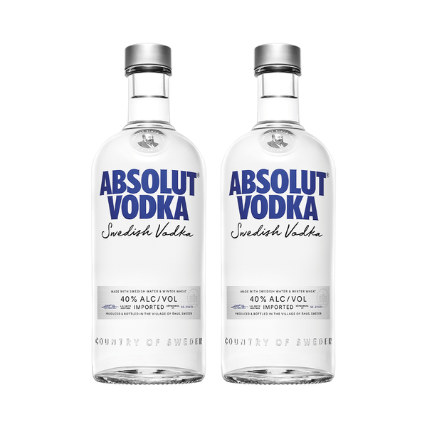 Kit 2 Unidades de Vodka Absolut Regular 750ml